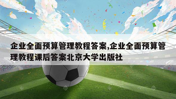 企业全面预算管理教程答案,企业全面预算管理教程课后答案北京大学出版社