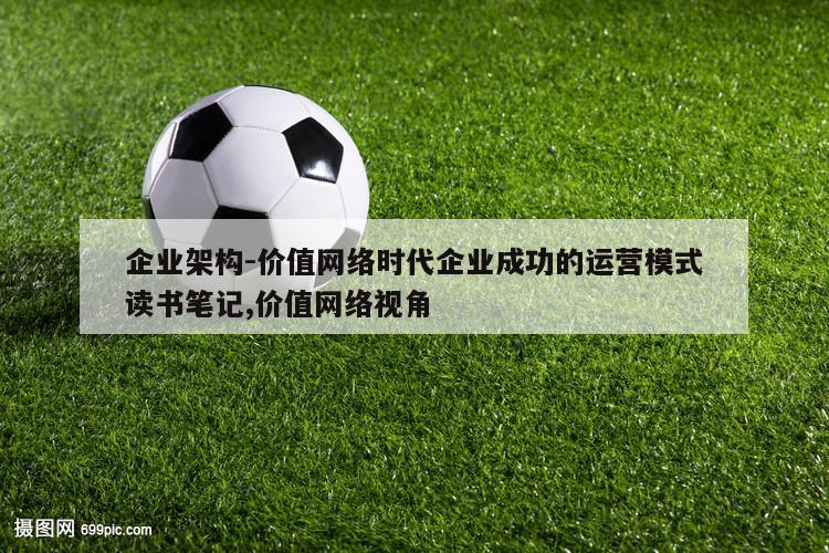 企业架构-价值网络时代企业成功的运营模式读书笔记,价值网络视角