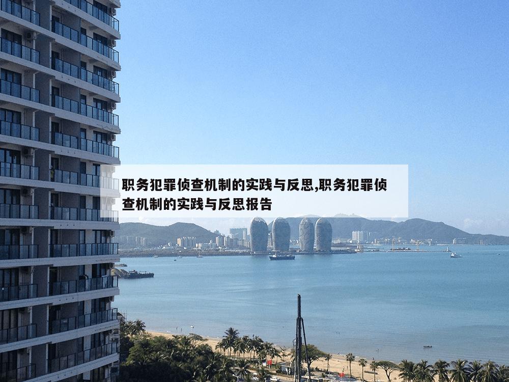 职务犯罪侦查机制的实践与反思,职务犯罪侦查机制的实践与反思报告